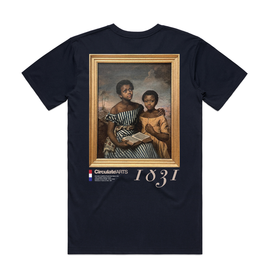 Two Girls T-Shirt - Navy